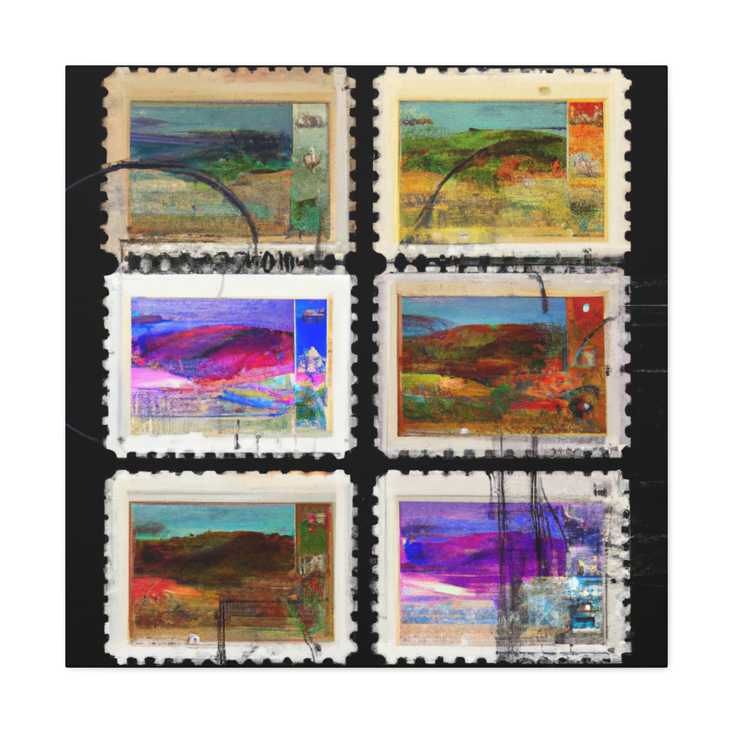 Global Heritage Stamps - Postage Stamp Collector Canvas Wall Art