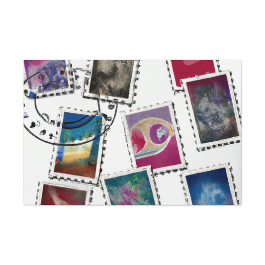 Globetrotting Stamps - Postage Stamp Collector Canvas Wall Art