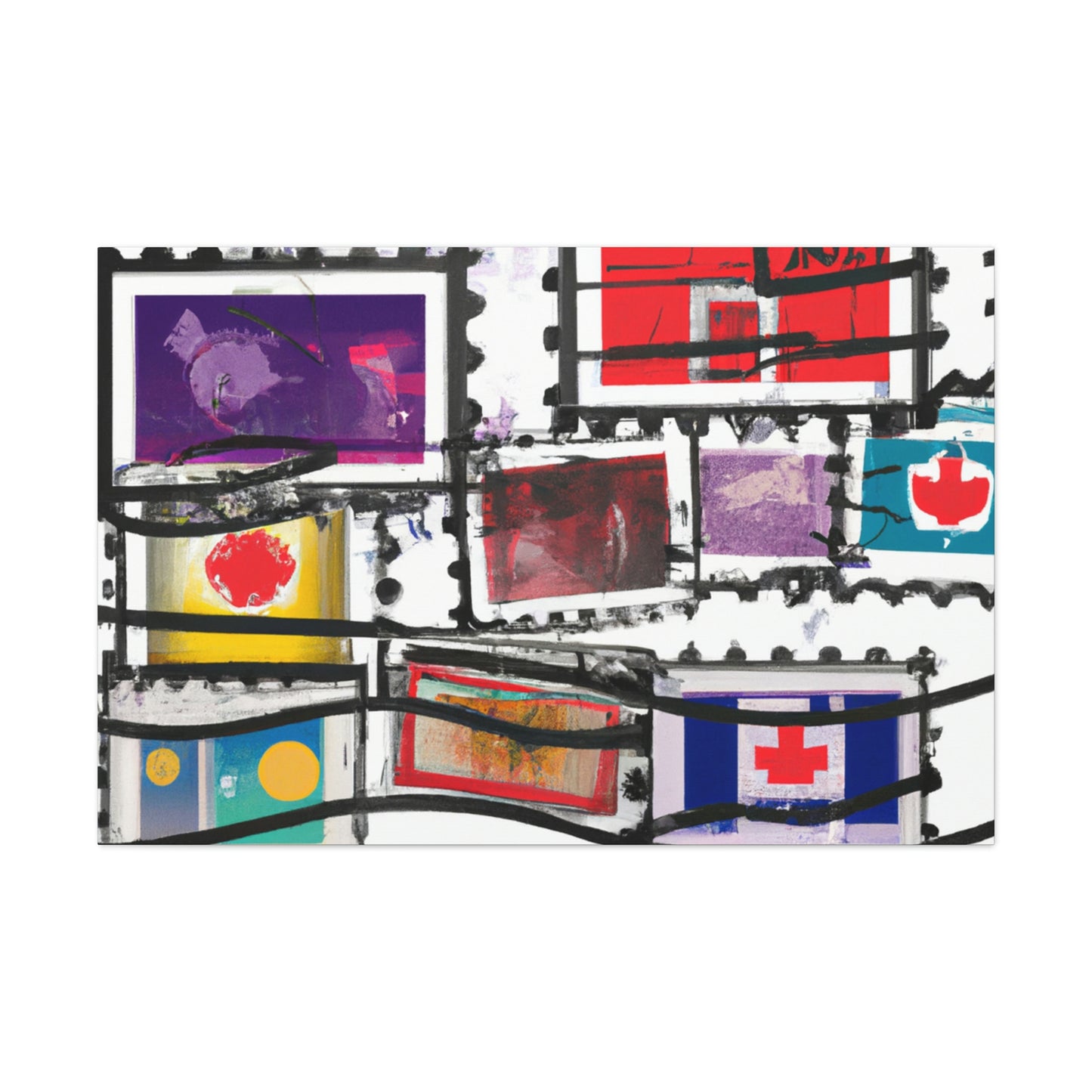 Voyage of Wonder Stamps - Canvas