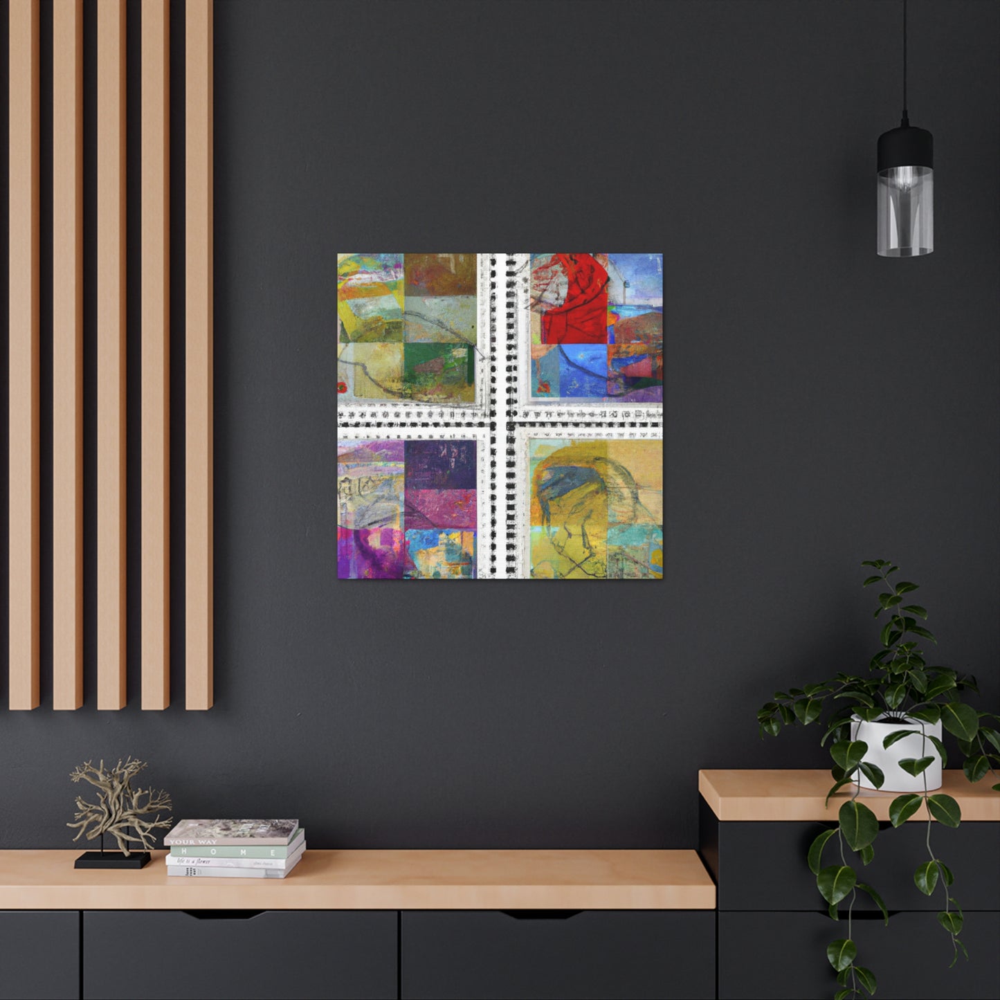 Global Gazers - Postage Stamp Collector Canvas Wall Art