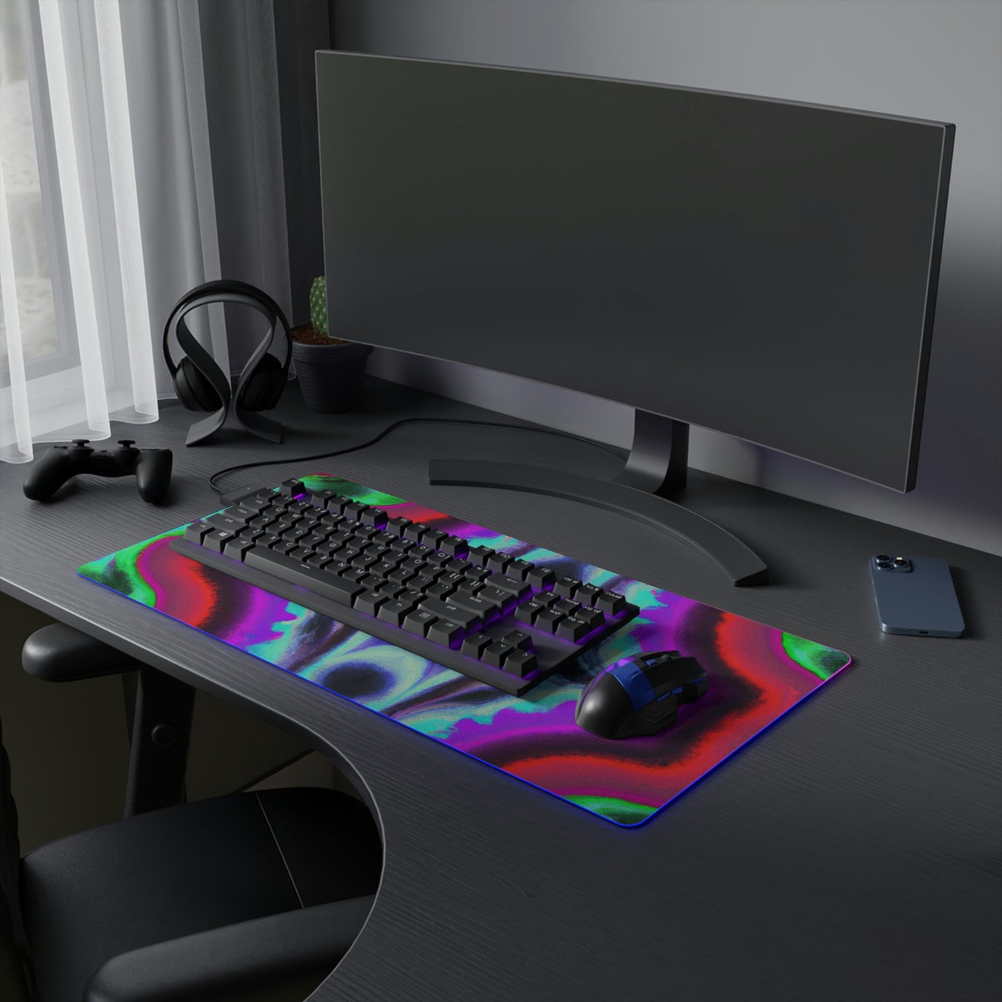 Sparky Saltypants - Psychedelic Trippy LED Light Up Gaming Mouse Pad