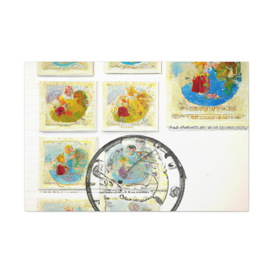 "World of Wonders" Stamps. - Postage Stamp Collector Canvas Wall Art