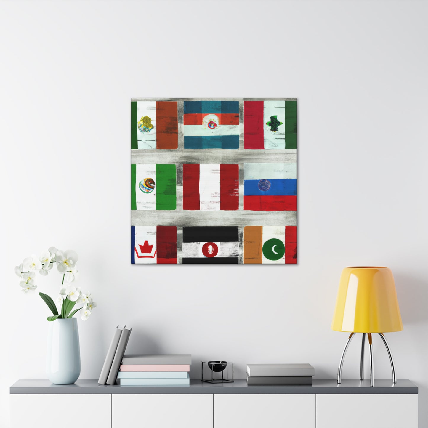 Joseph Addison Trumbull - Flags Of The World Canvas Wall Art