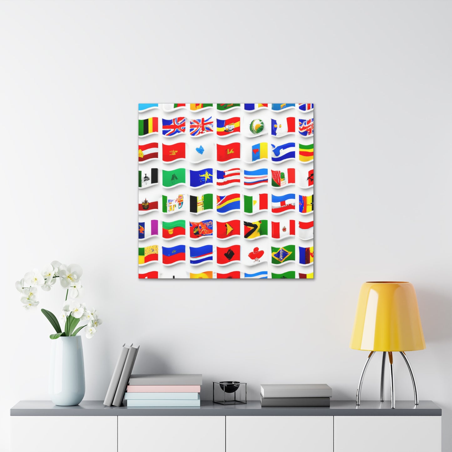 Josephine Leser - Flags Of The World Canvas Wall Art