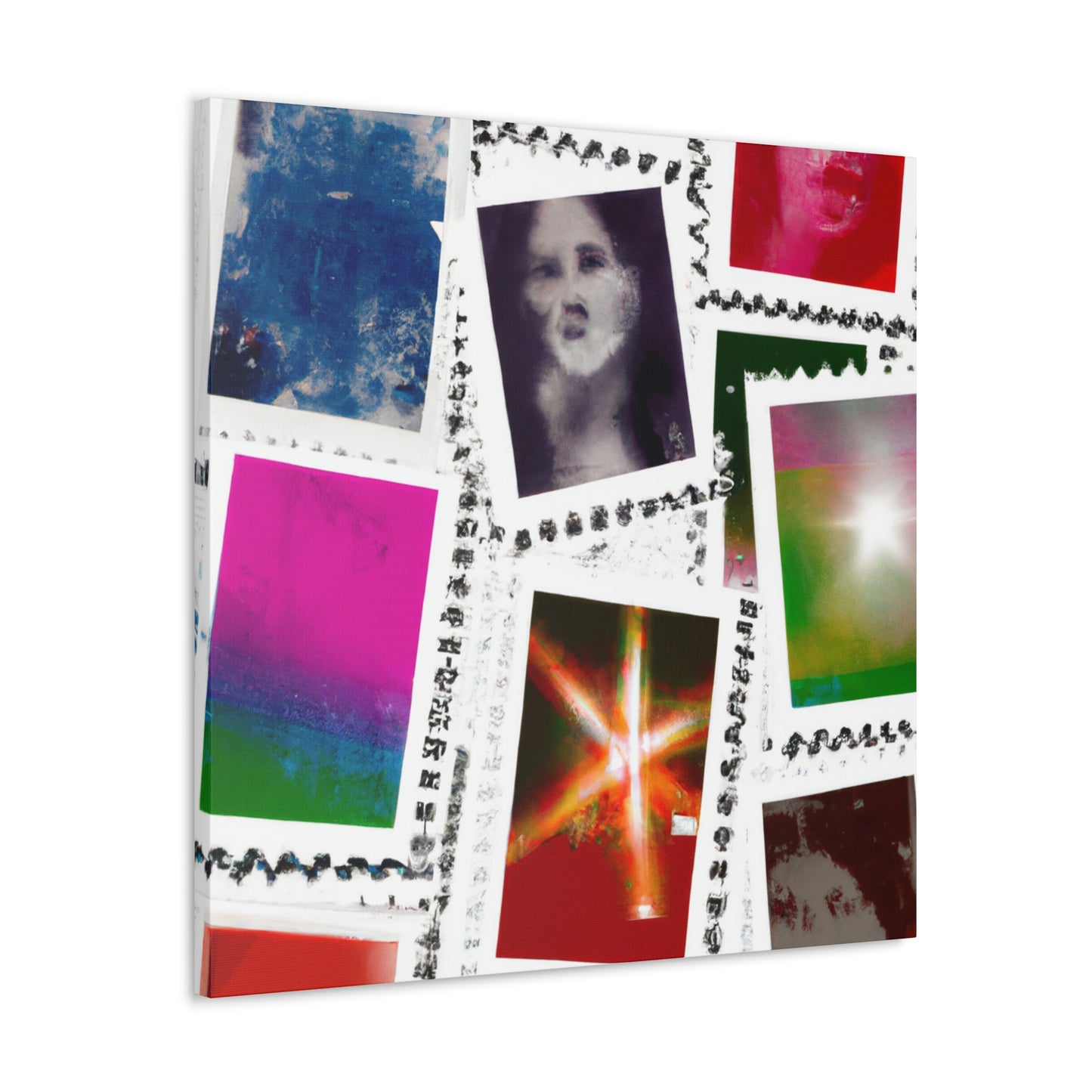 Global Greetings Stamps. - Postage Stamp Collector Canvas Wall Art