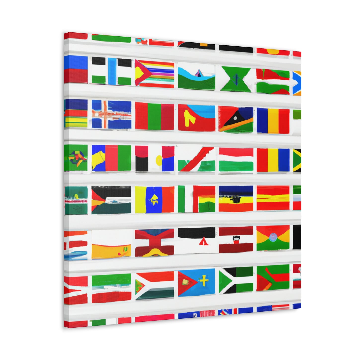 Adelaide Blaine, Flag Designer of the 1800's - Flags Of The World Canvas Wall Art