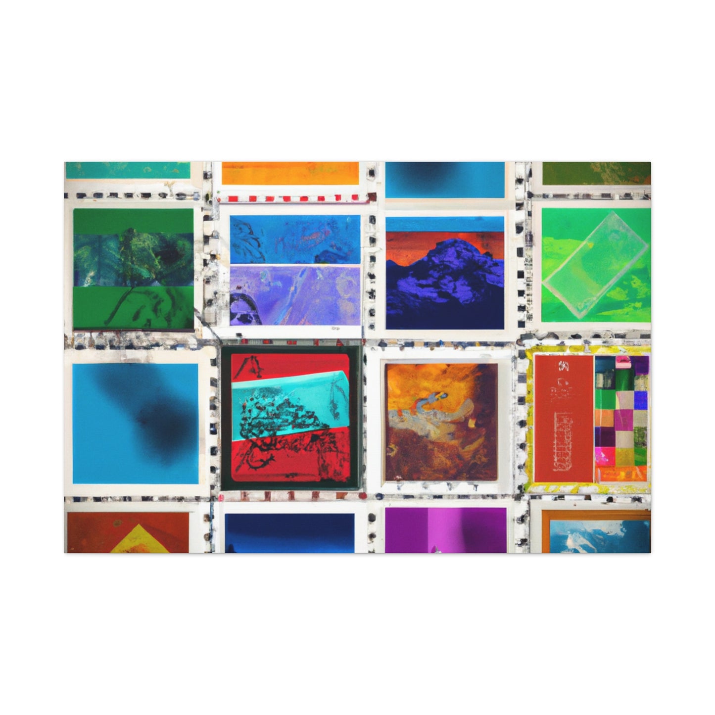 "Global Collectibles" - Postage Stamp Collector Canvas Wall Art