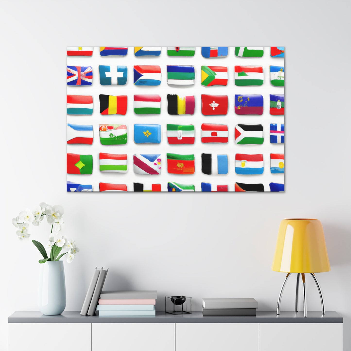 Jane Austen Flagmaker - Flags Of The World Canvas Wall Art