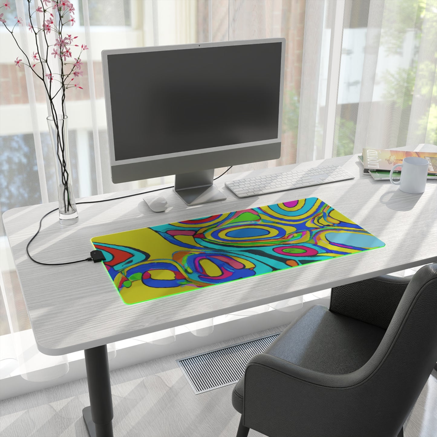 Amelia Astroblast - Psychedelic Trippy LED Light Up Gaming Mouse Pad