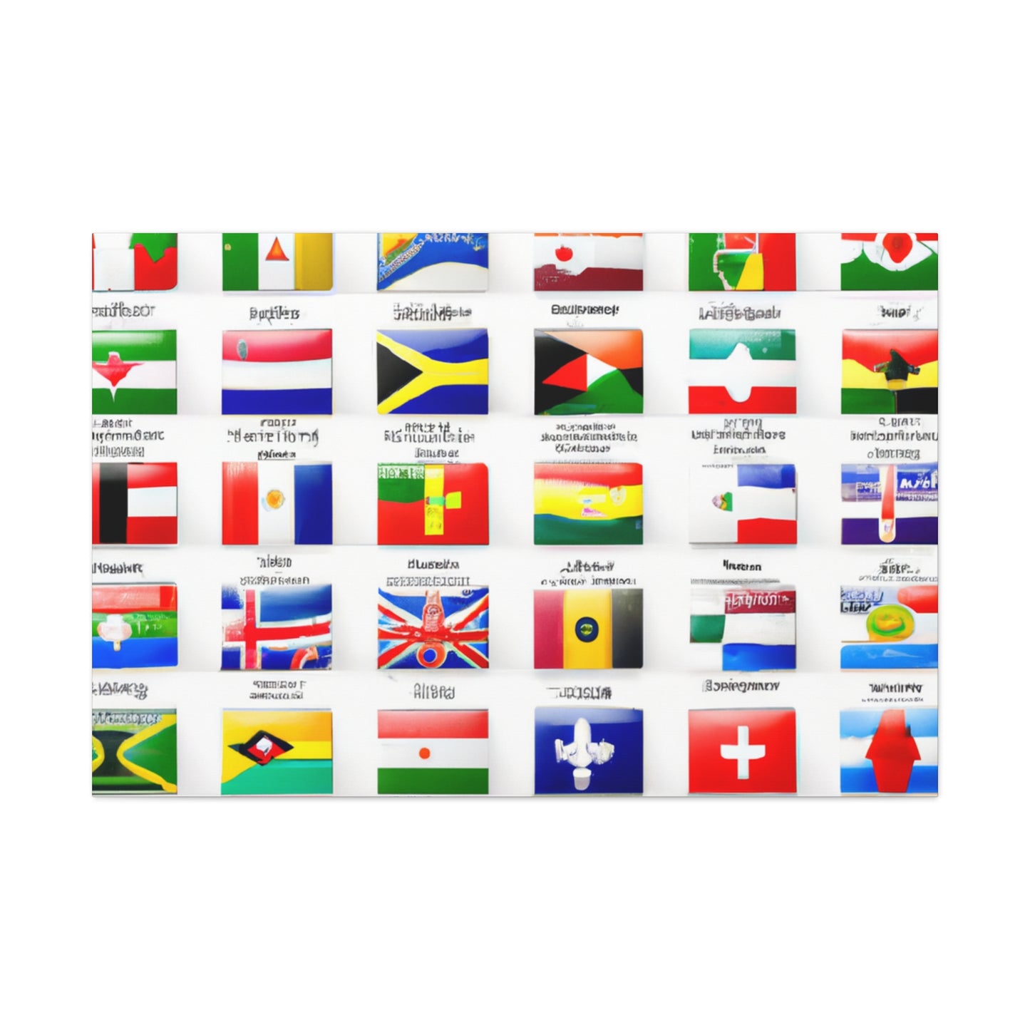 William Portis - Flags Of The World Canvas Wall Art