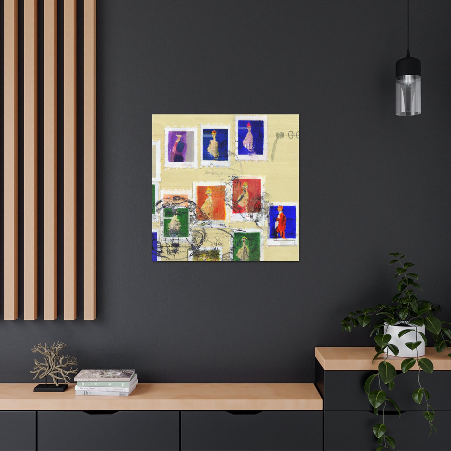 International Journey Stamps - Postage Stamp Collector Canvas Wall Art