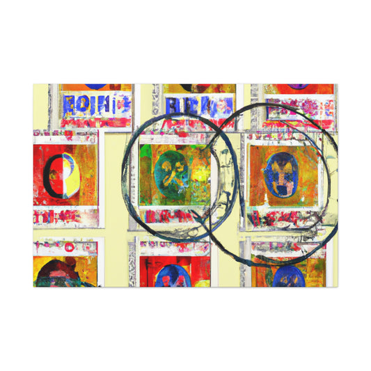 "World's Wonders Postage Stamps" - Postage Stamp Collector Canvas Wall Art