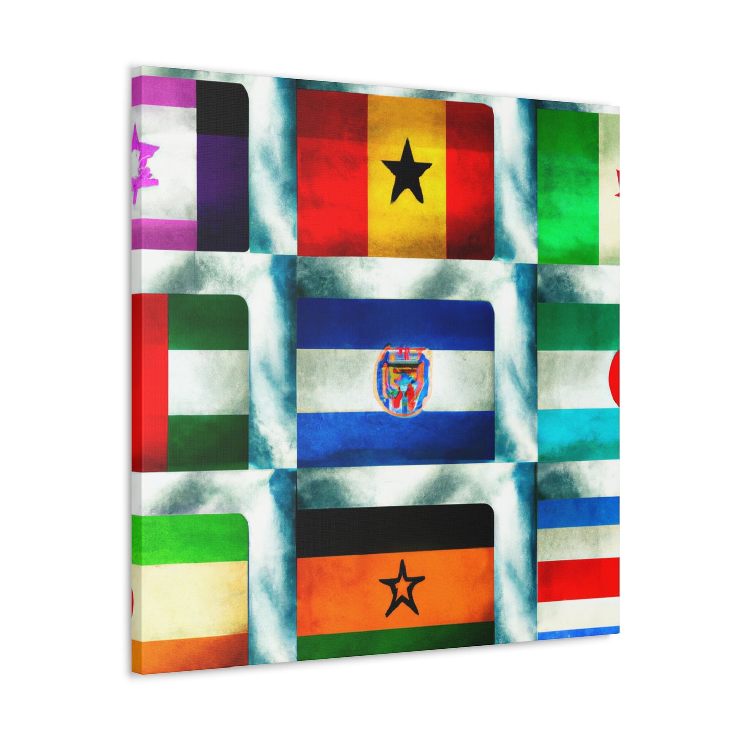 Mary Bunting-Smith - Flags Of The World Canvas Wall Art