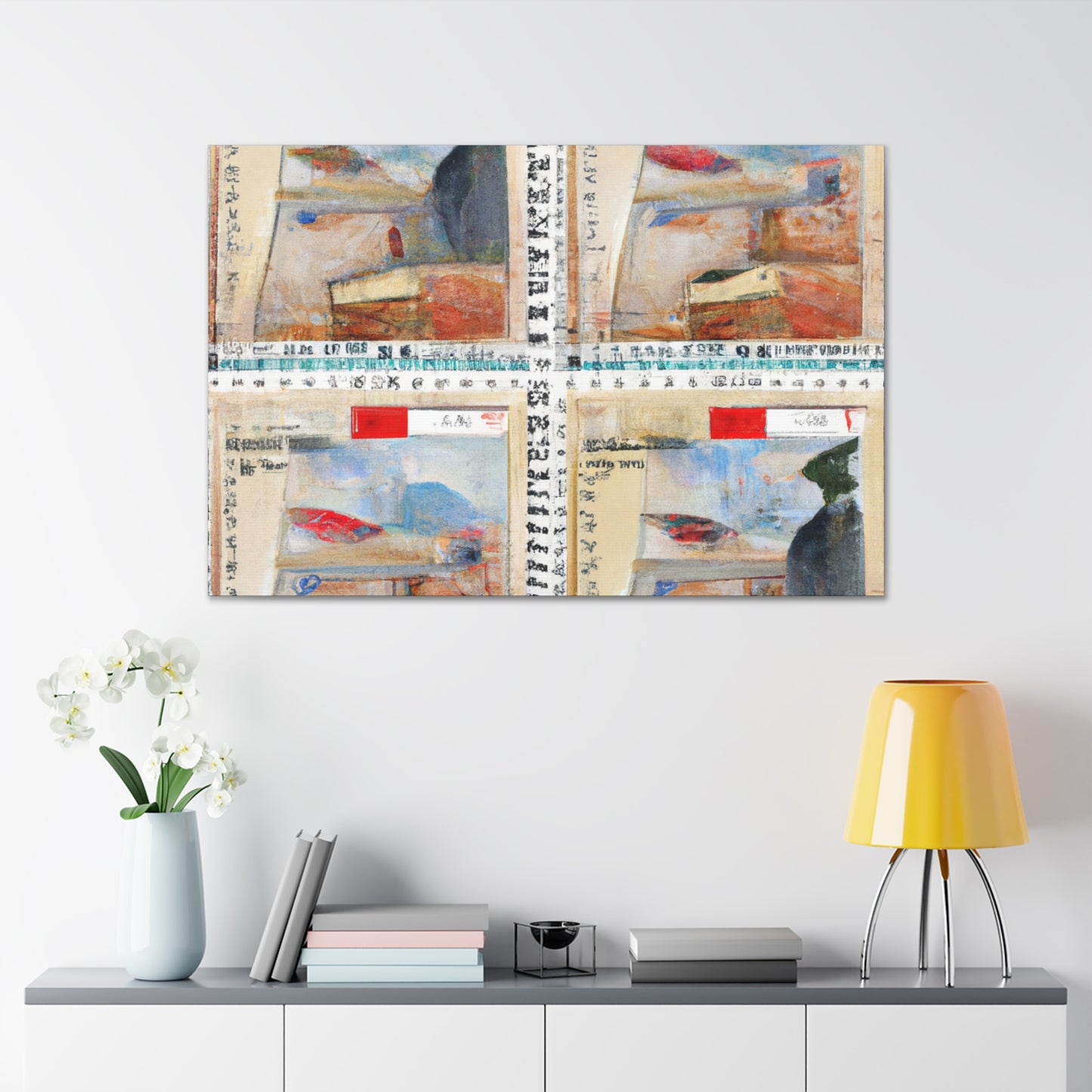 Globetrotter's Journey Stamps. - Postage Stamp Collector Canvas Wall Art