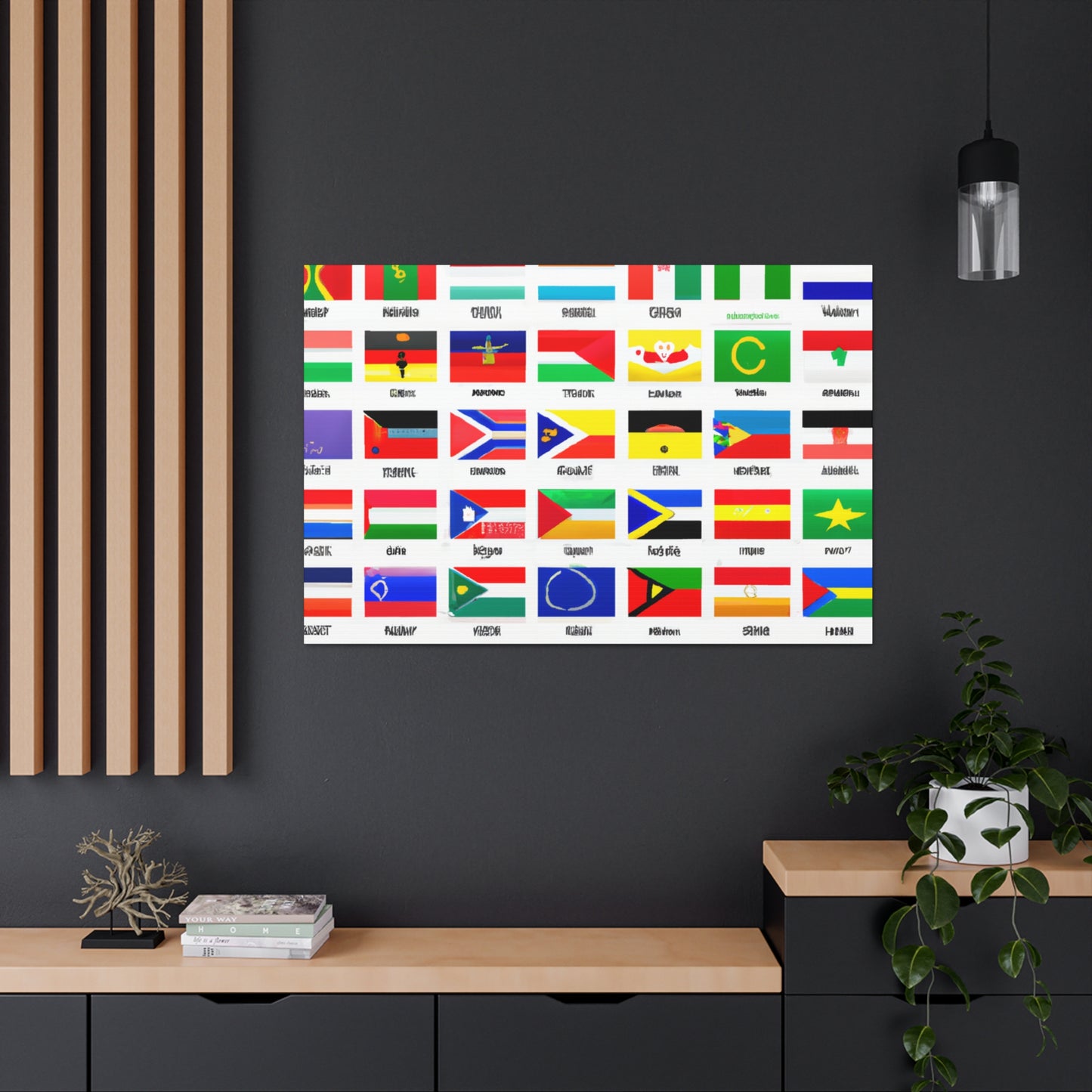 Adam Clarkson, Flag Designer of the 1800's - Flags Of The World Canvas Wall Art