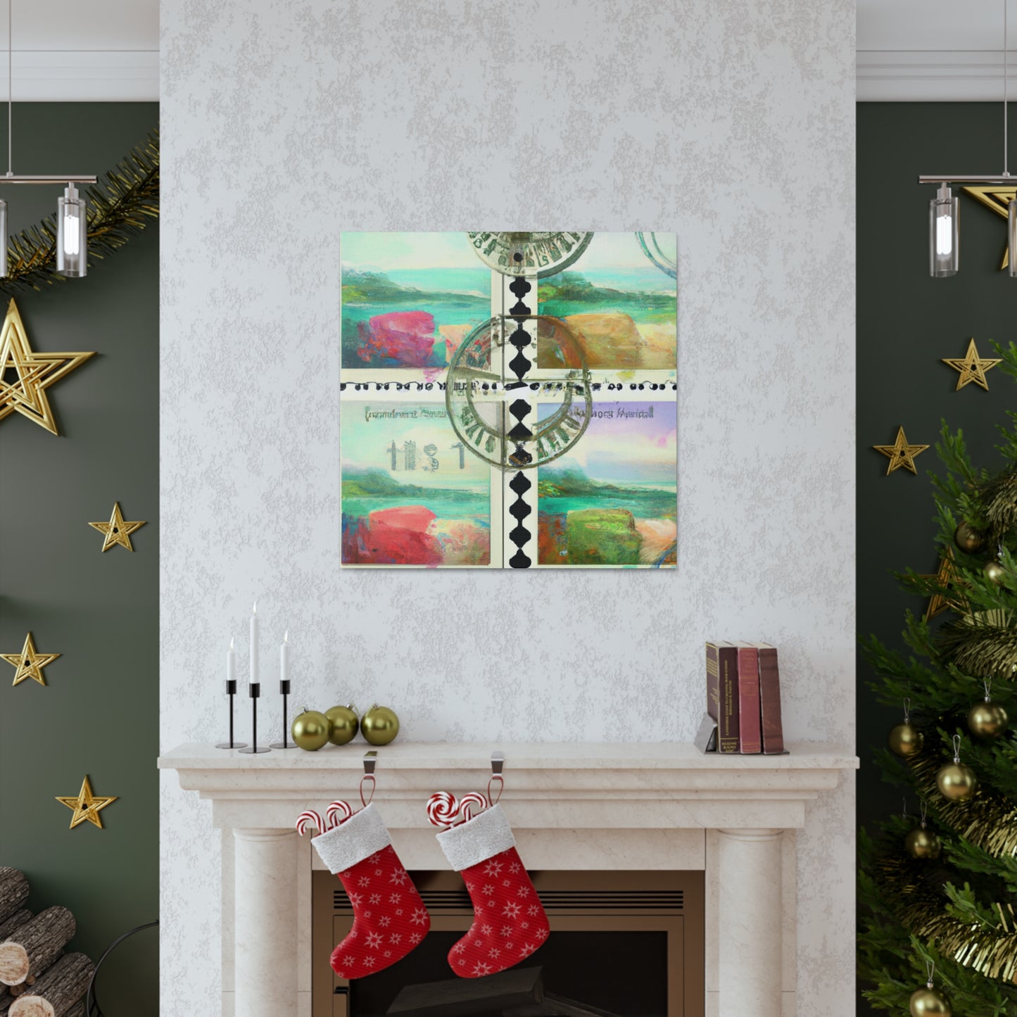 that celebrates Christmas

Winter Wonderland Christmas Stamps - Postage Stamp Collector Canvas Wall Art
