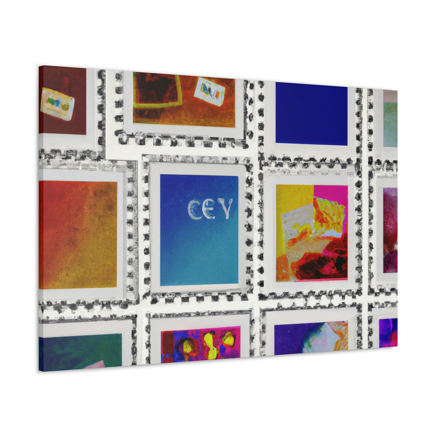 "Destinations of the Globe" - Postage Stamp Collector Canvas Wall Art