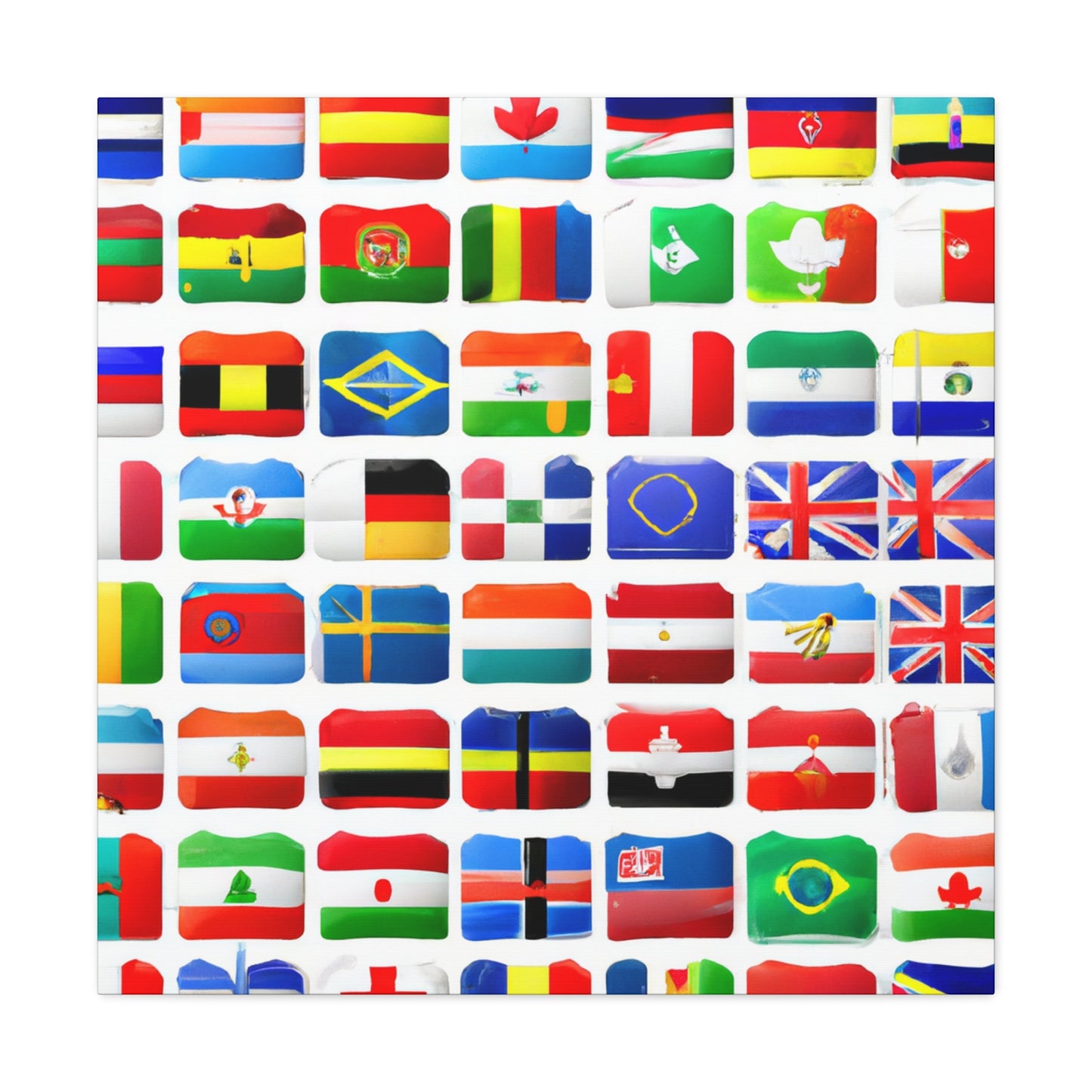 Hans-Ludwig Kettner - Flags Of The World Canvas Wall Art