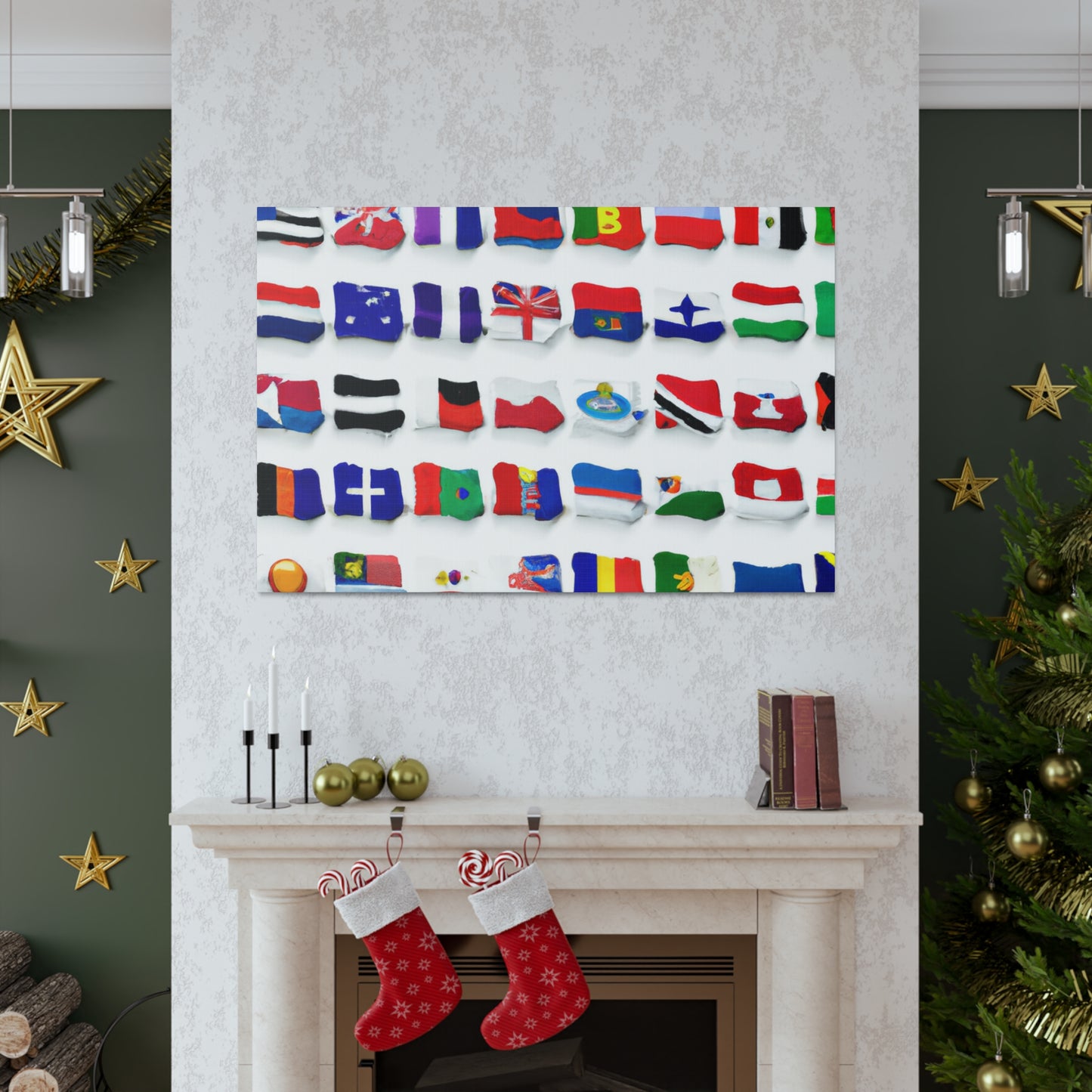 Annabella Haines (1818-1886) - Flags Of The World Canvas Wall Art