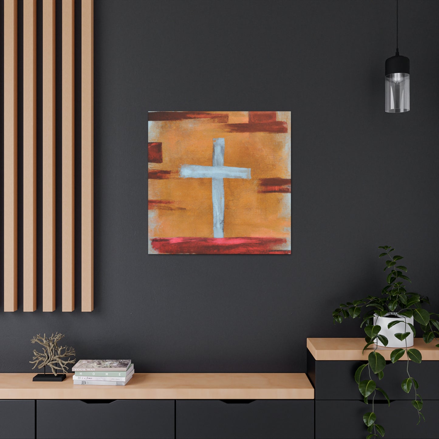 .

James 4:7  "Submit yourselves therefore to God. Resist the devil, and he will flee from you." - Canvas Wall Art