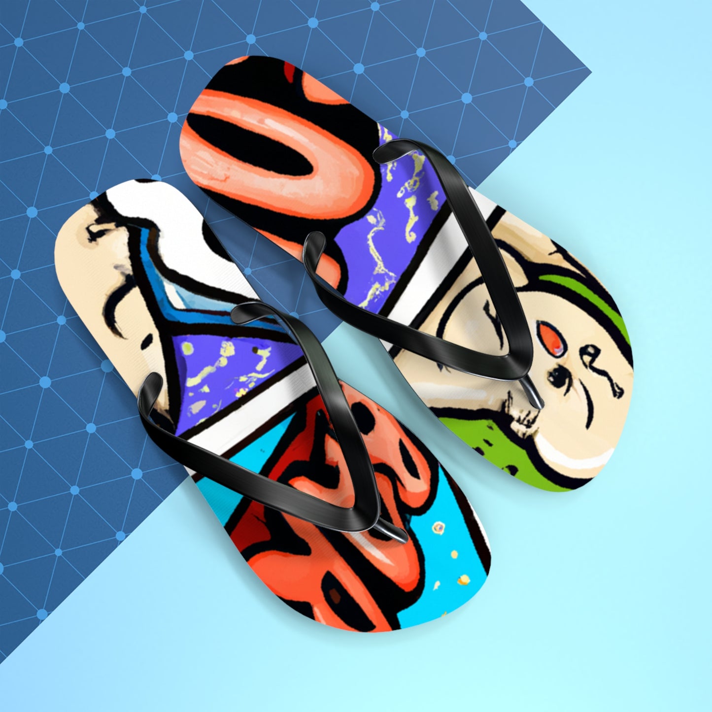 Captain Lightning Strike - Comics Collector Flip Flop Beach Sandals