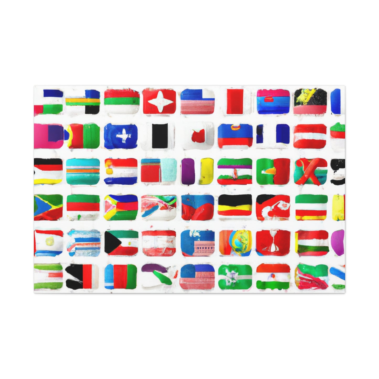 Fanny Klingenstein - Flags Of The World Canvas Wall Art