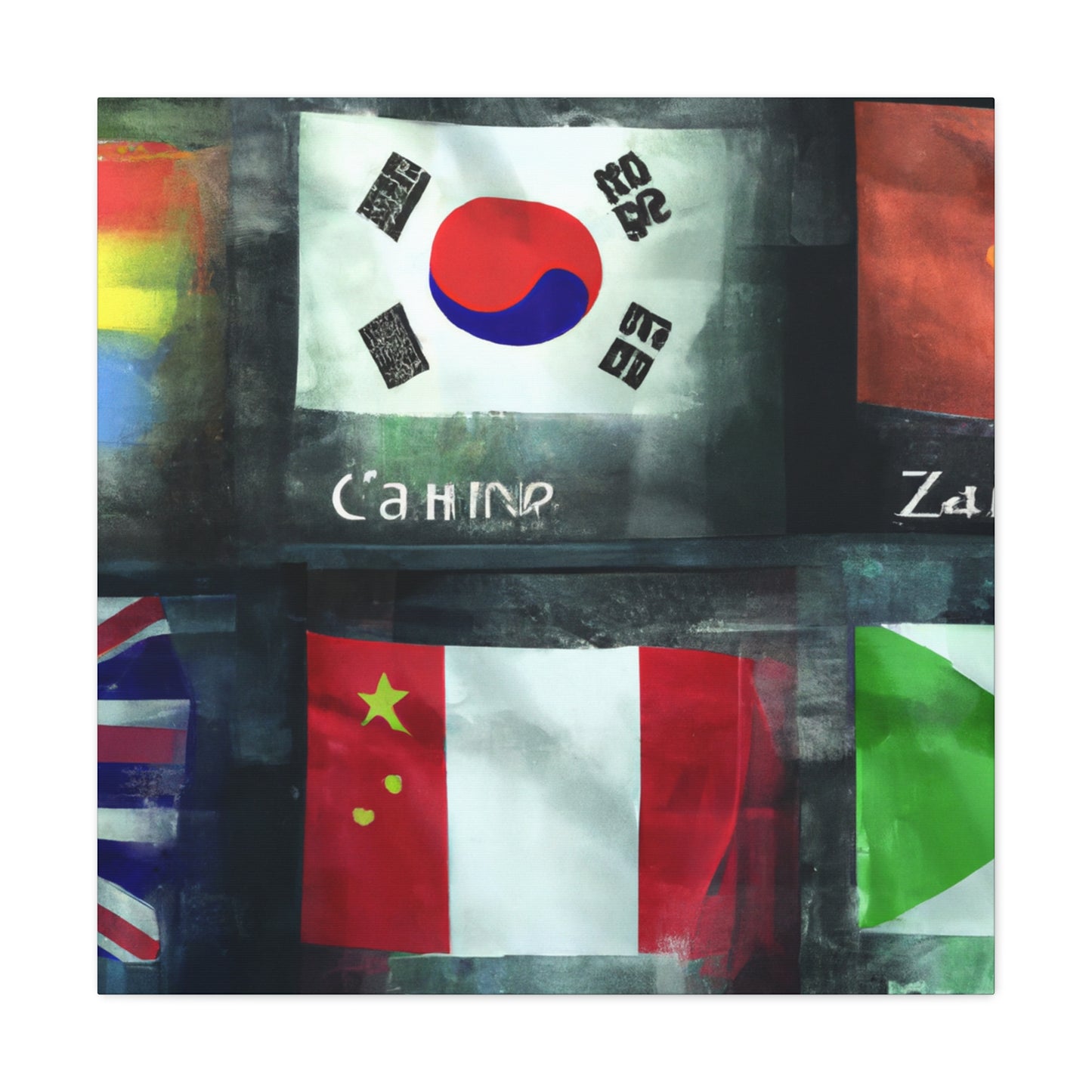 John R. L. Beattie - Flags Of The World Canvas Wall Art