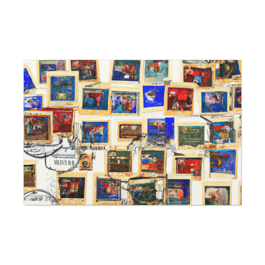 Worldwide Wonders: Explorer Series - Postage Stamp Collector Canvas Wall Art
