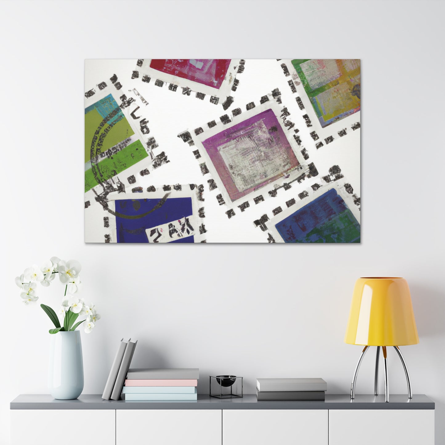 International Posters Series. - Postage Stamp Collector Canvas Wall Art