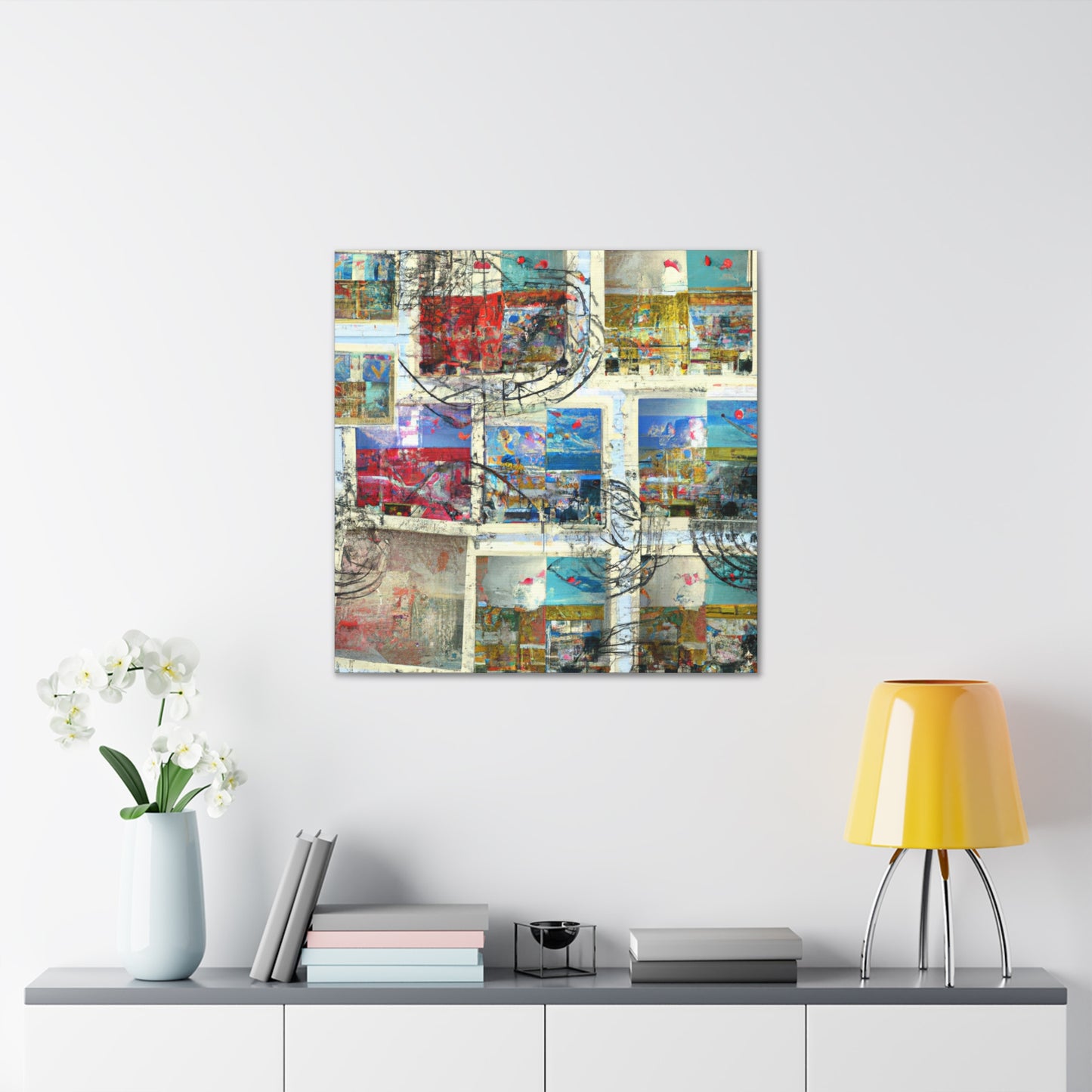 Global Greetings Stamps - Postage Stamp Collector Canvas Wall Art