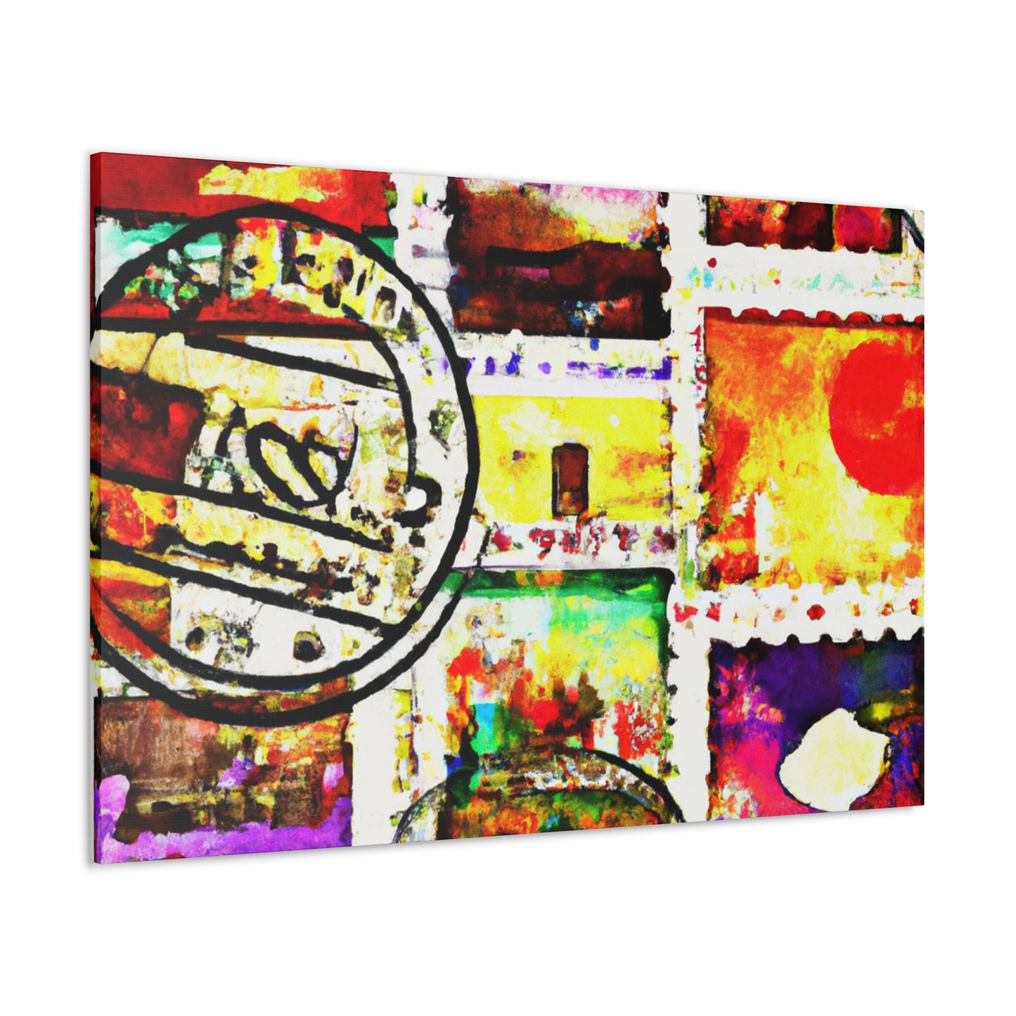 Timeless Treasures: Global Philatelic Stamps. - Postage Stamp Collector Canvas Wall Art