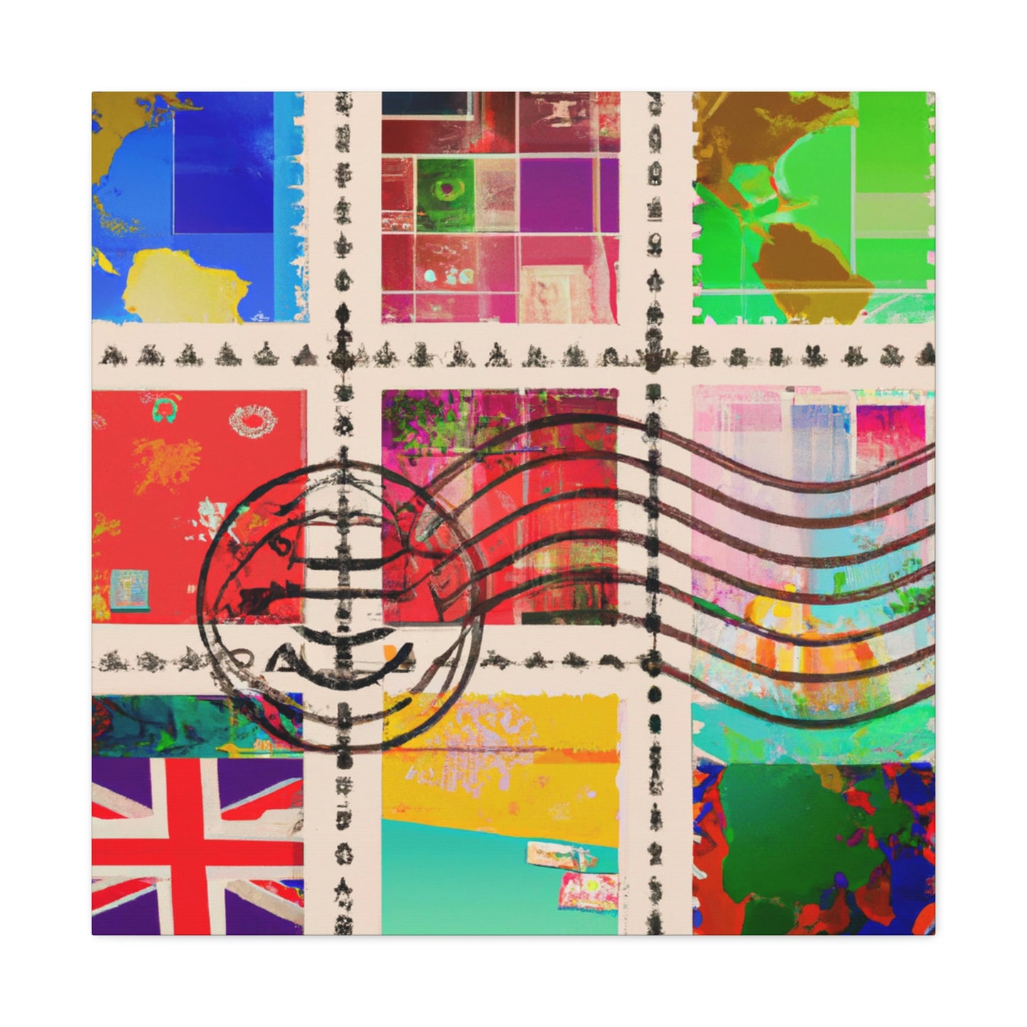 Global Greetings Stamp Series - Canvas