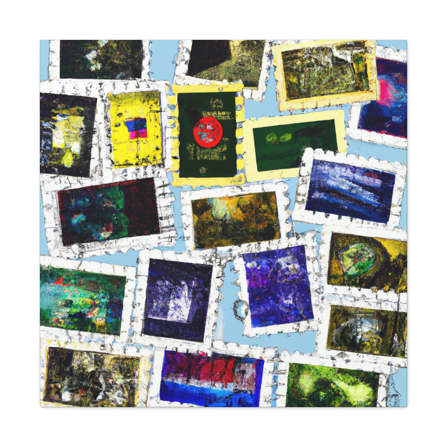 "Global Expressions" - Postage Stamp Collector Canvas Wall Art