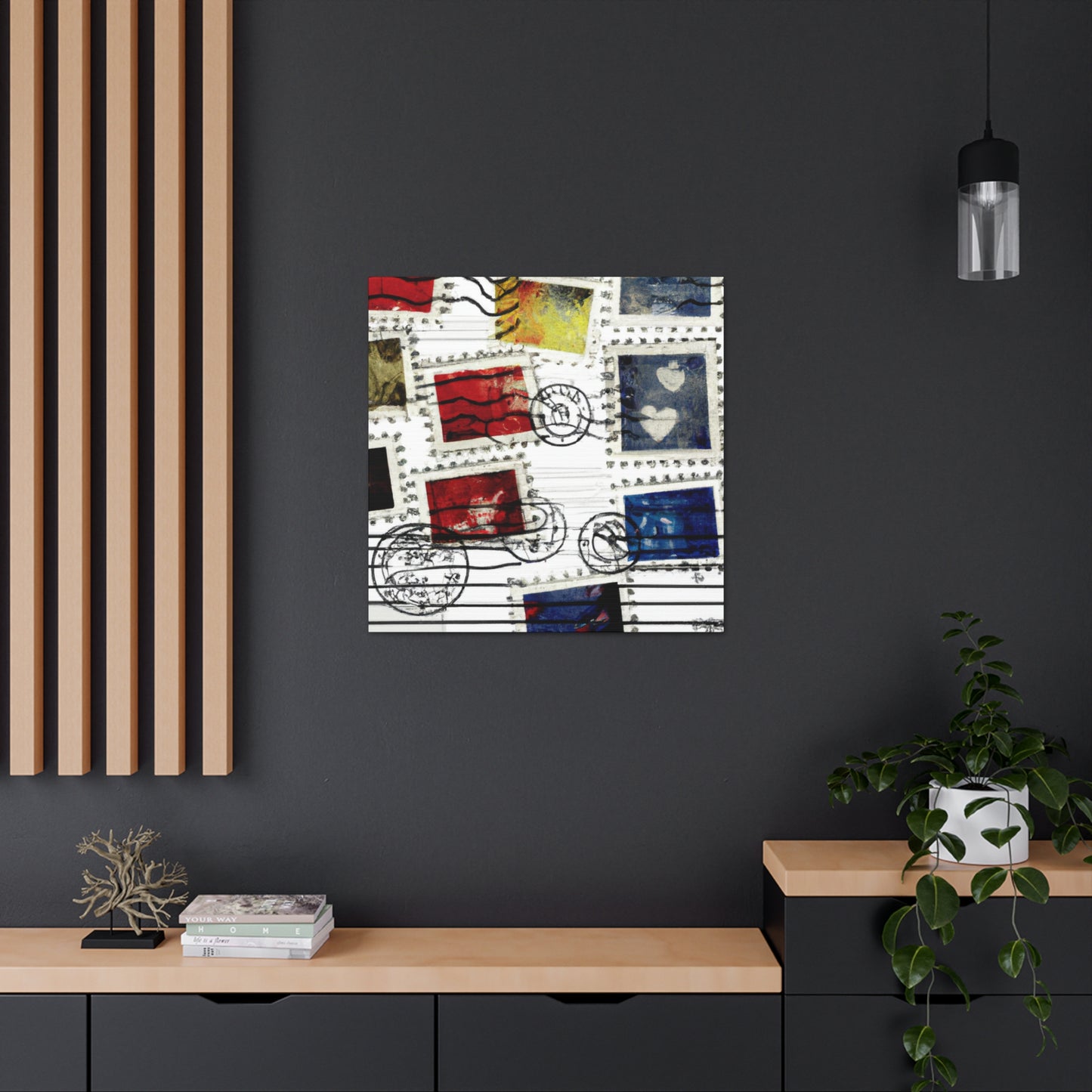 Cultural Treasures On A Stamp - Postage Stamp Collector Canvas Wall Art