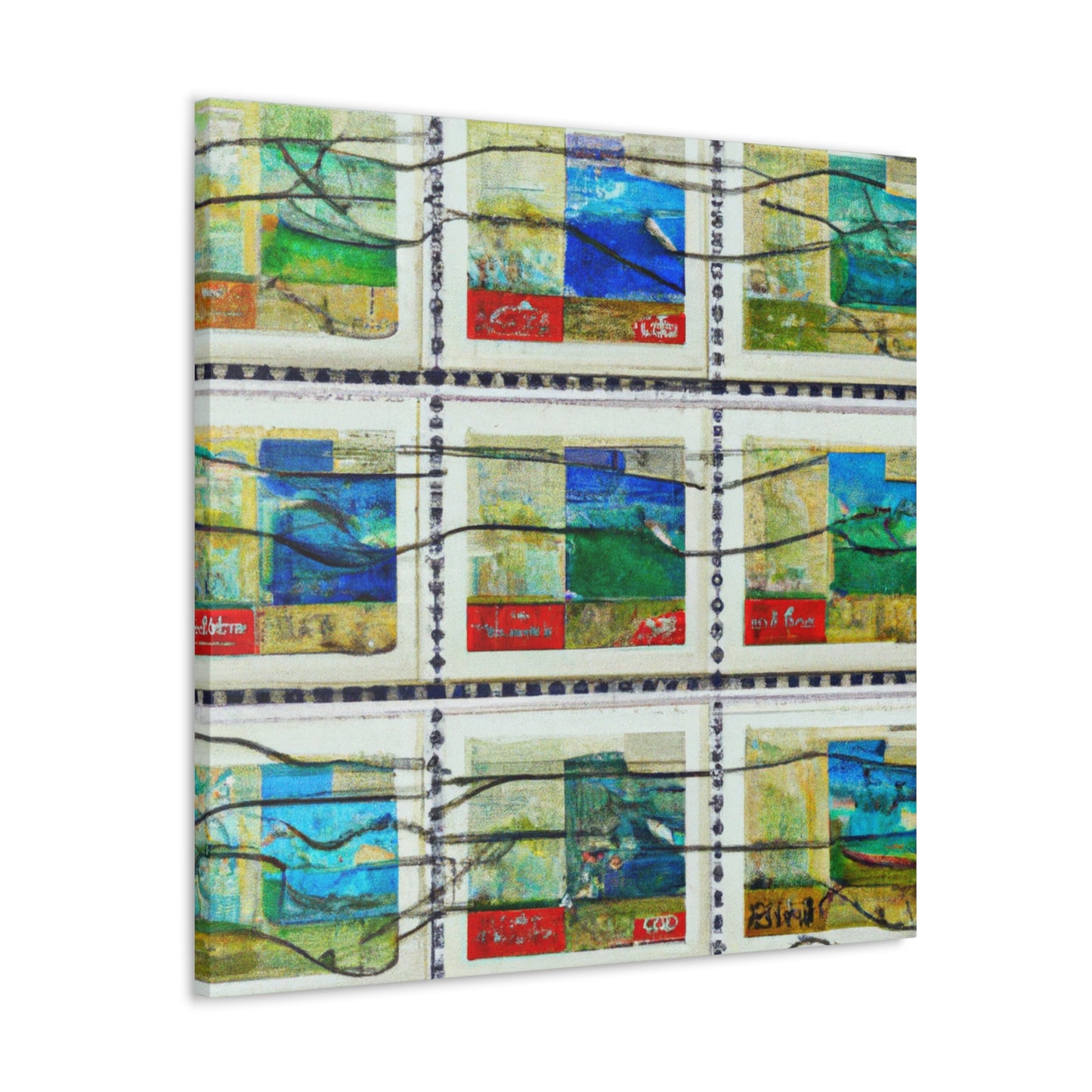 Globe Trotting Postage Stamps - Postage Stamp Collector Canvas Wall Art