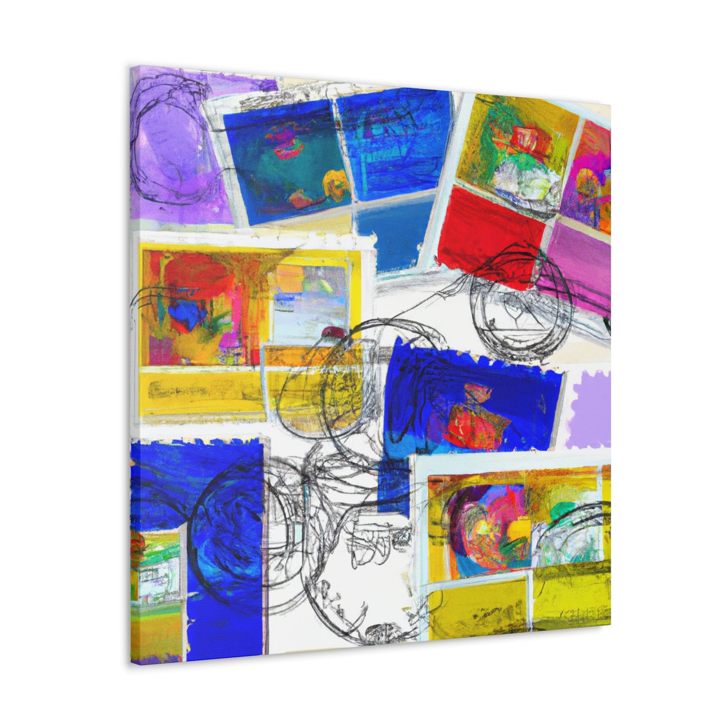 GlobalGreetings Stamps - Postage Stamp Collector Canvas Wall Art