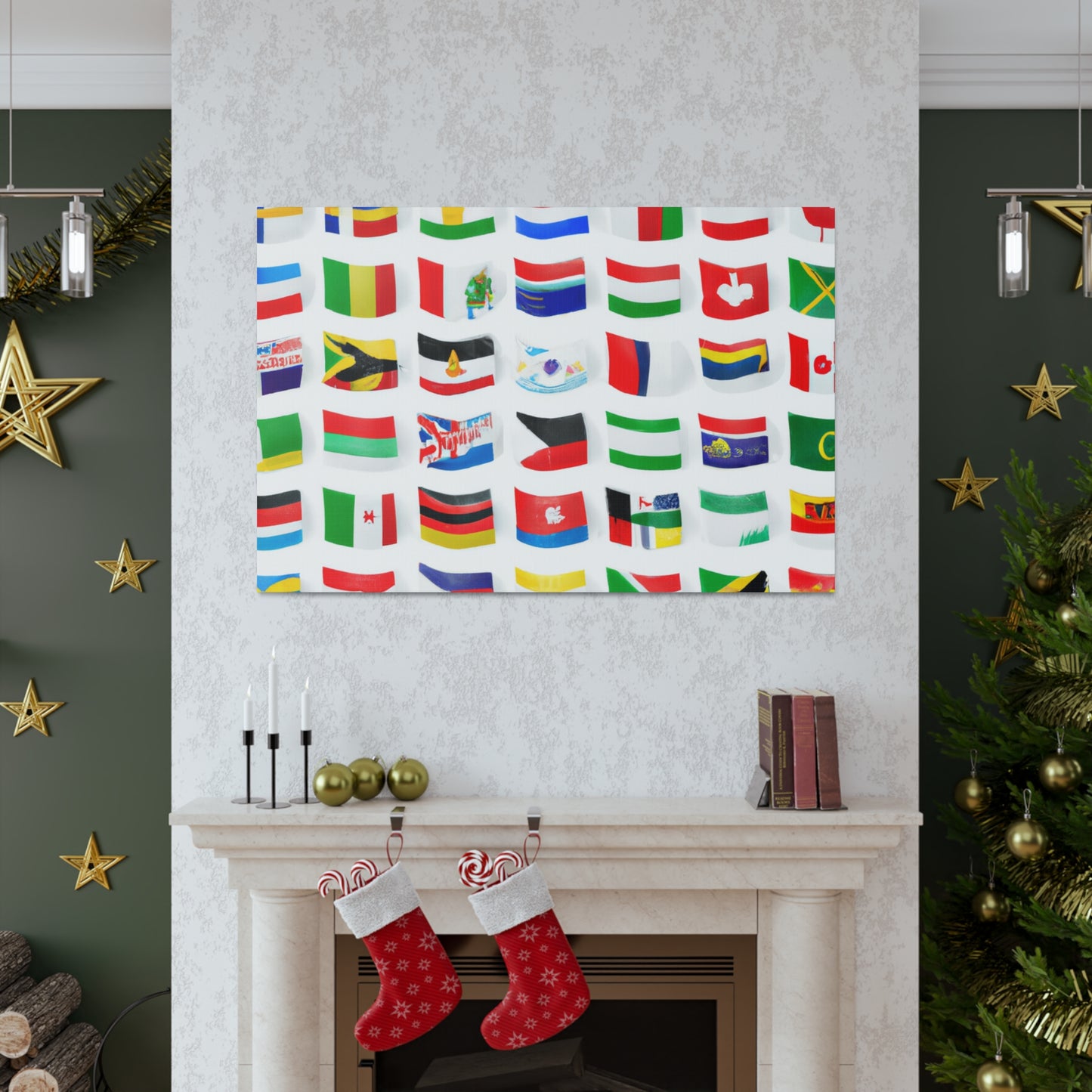 Emily Postwell - Flags Of The World Canvas Wall Art