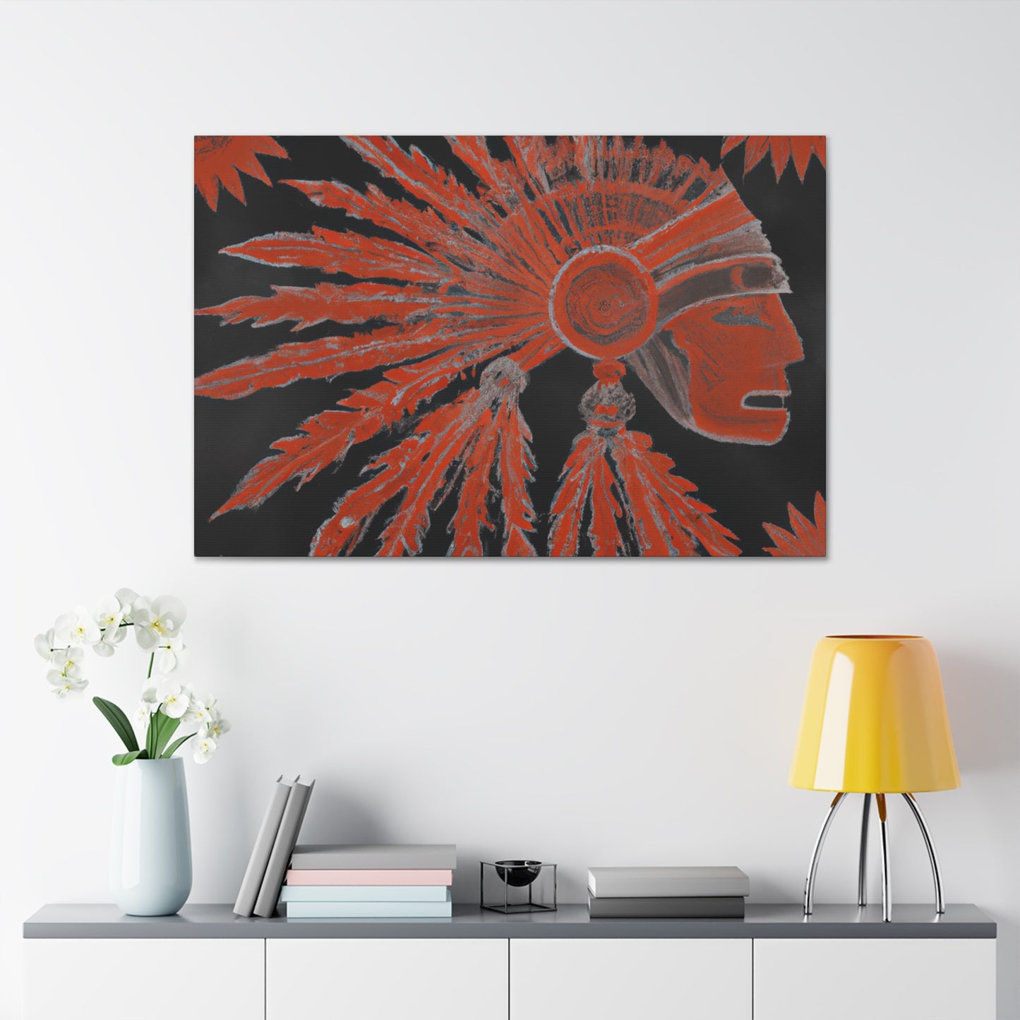 Running Elk - Native American Indian Canvas Wall Art