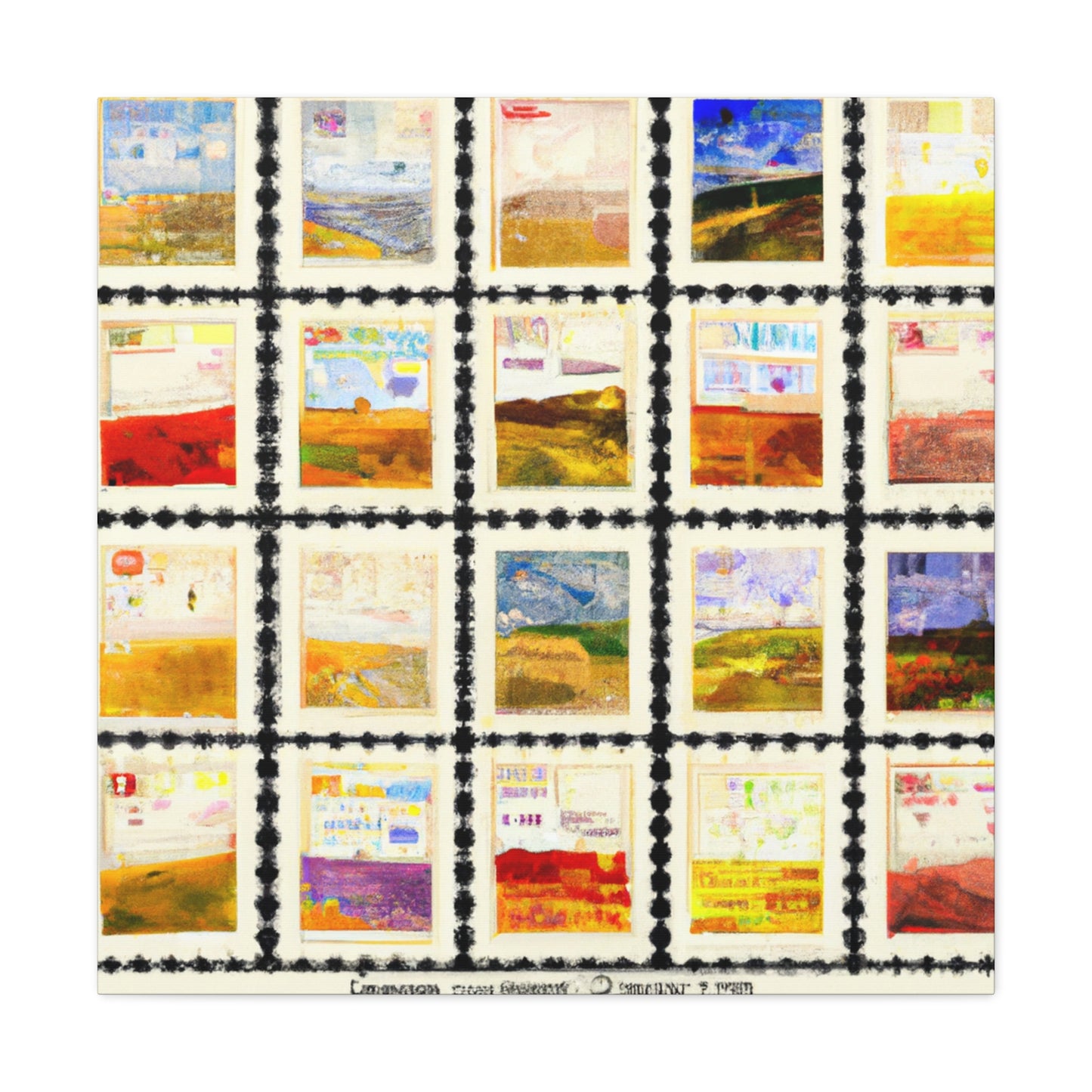 Global Postal Journey - Postage Stamp Collector Canvas Wall Art