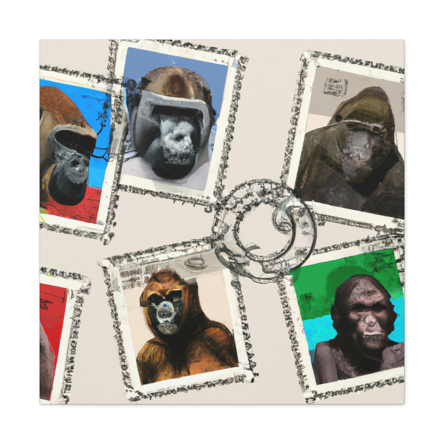 Global Remembrance Stamps - Postage Stamp Collector Canvas Wall Art