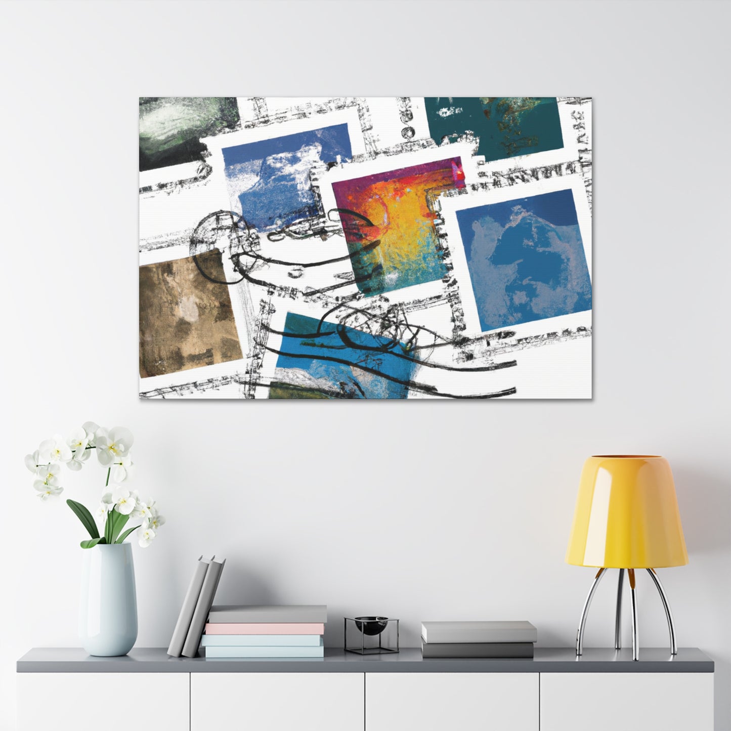 Global Heritage Forever Stamps - Postage Stamp Collector Canvas Wall Art