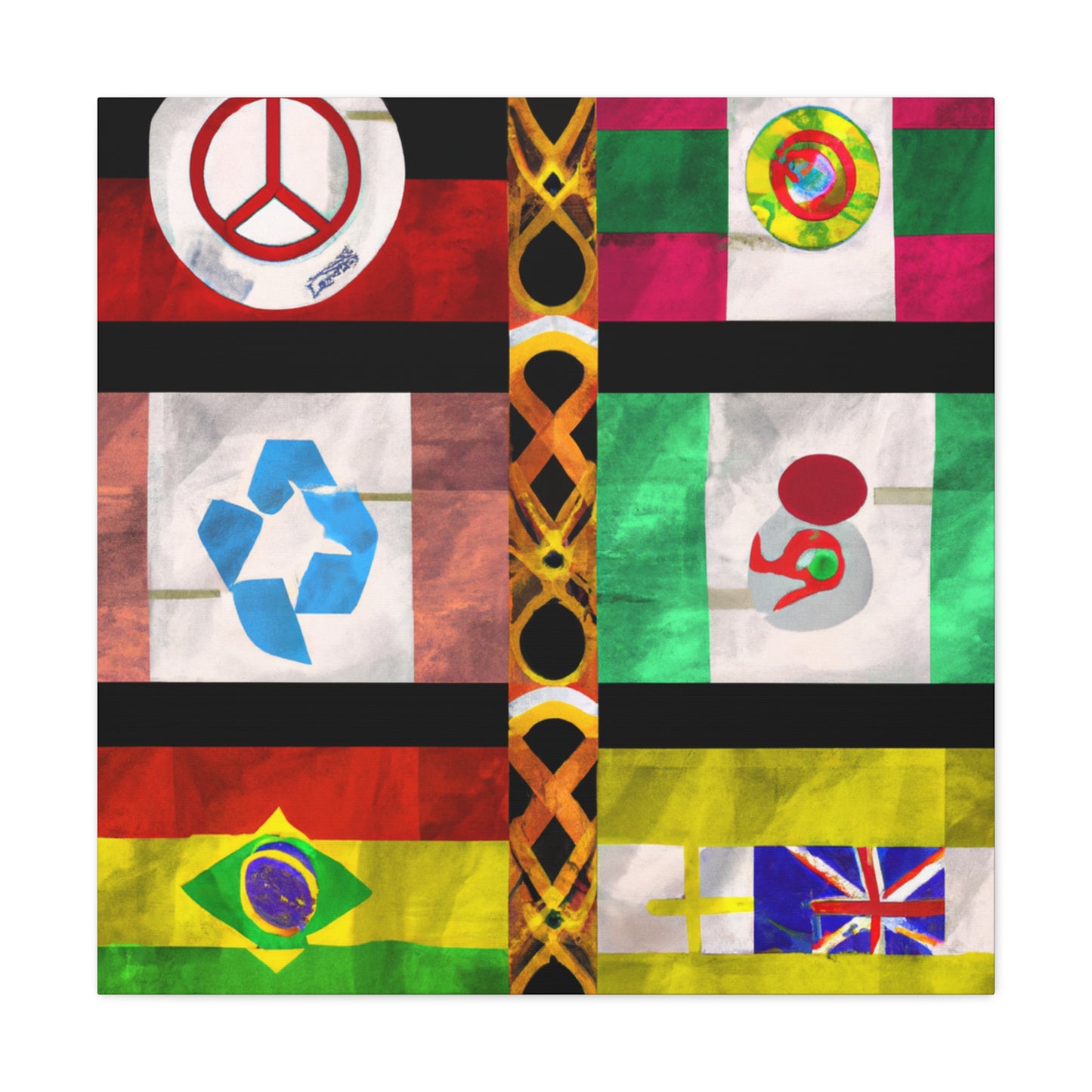 Fanny Nicholson-Quirmbach - Flags Of The World Canvas Wall Art