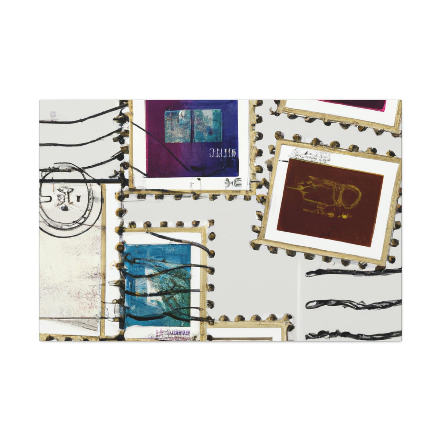 Global Airmail stamps - Canvas
