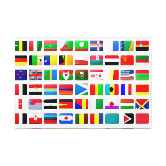 Josephine Knox Thompson - Flags Of The World Canvas Wall Art