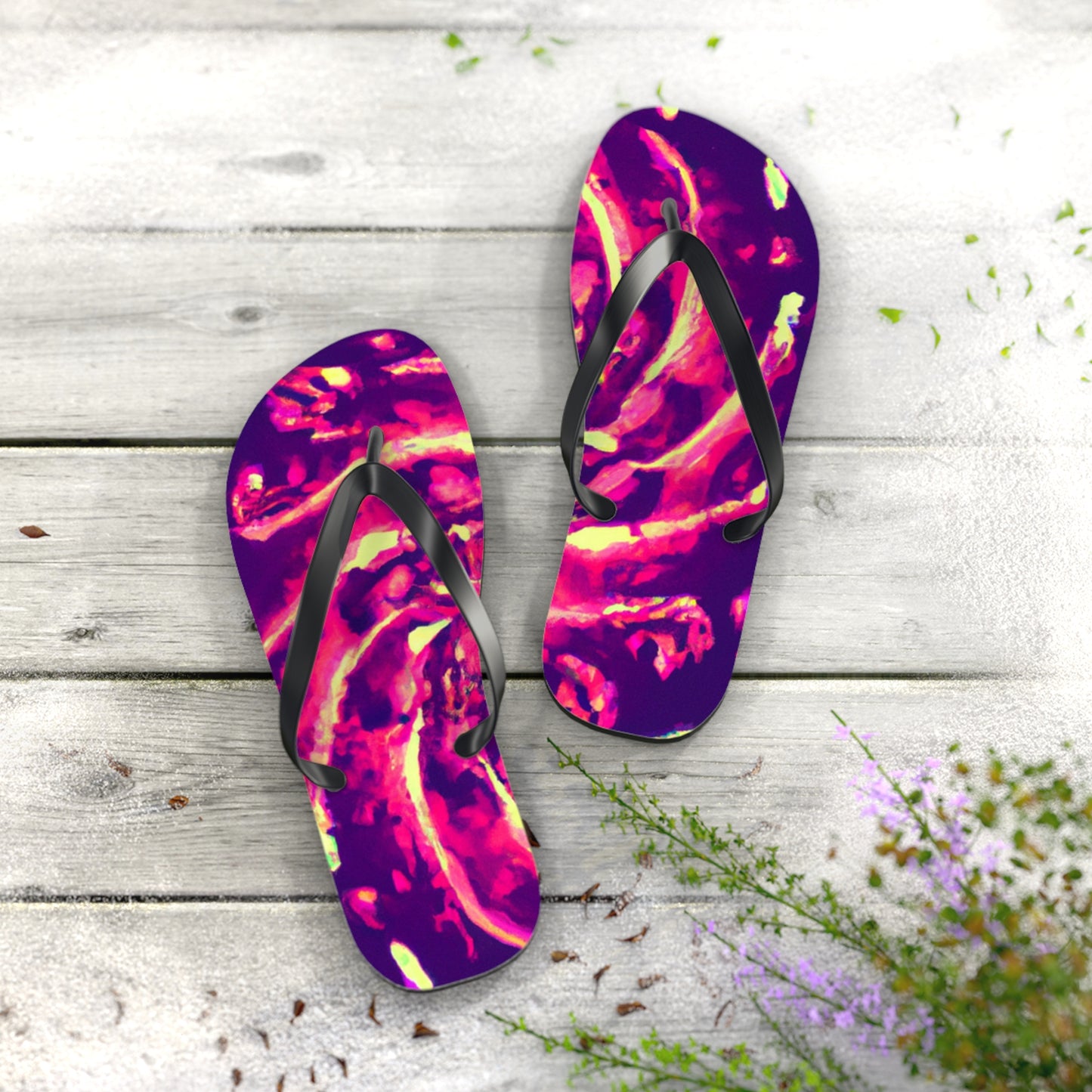 Vicente Broguesmith - Psychedelic Trippy Flip Flop Beach Sandals