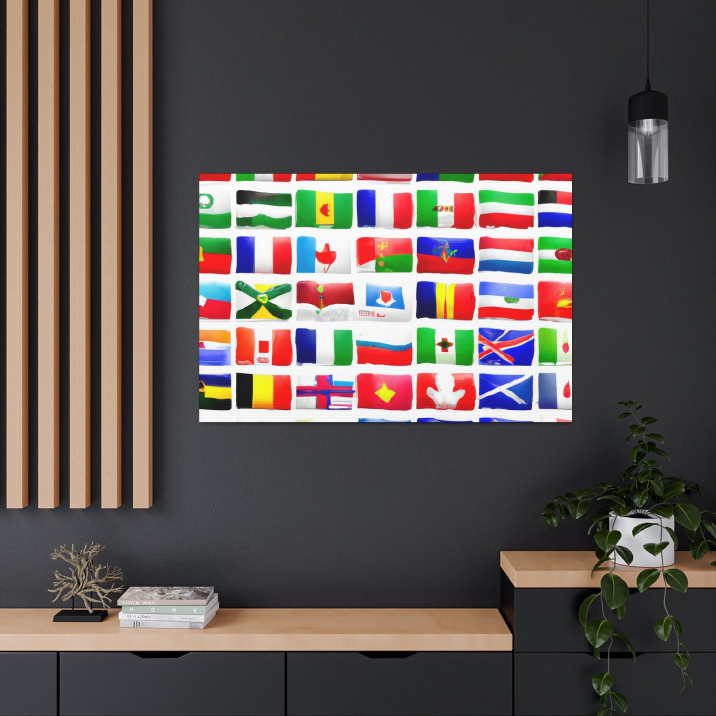 John William Reid - Flags Of The World Canvas Wall Art