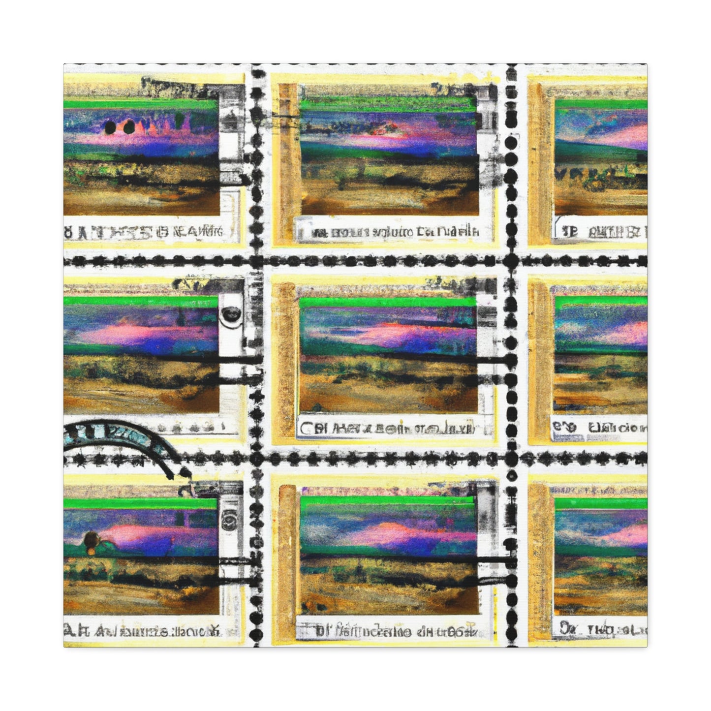 Global Celebration Stamps - Postage Stamp Collector Canvas Wall Art