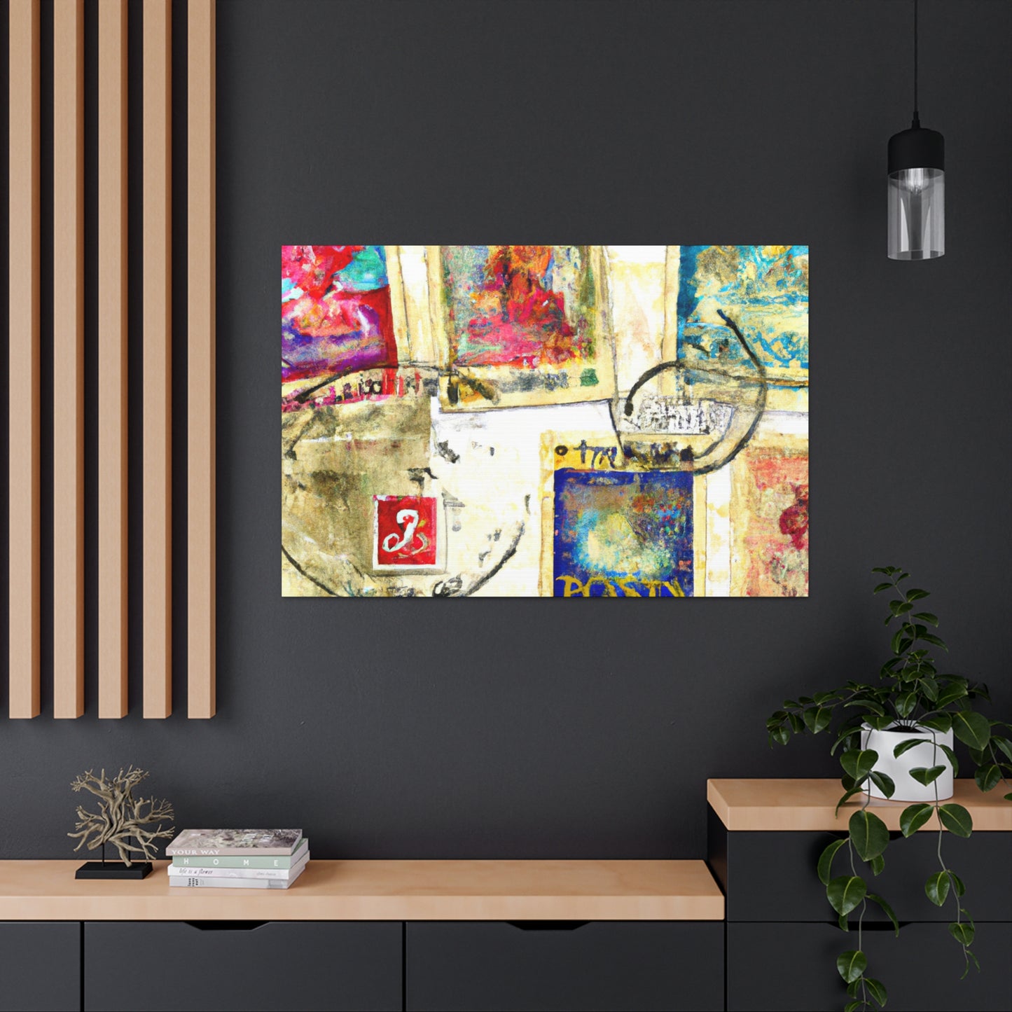 "Global Wonders" - Postage Stamp Collector Canvas Wall Art