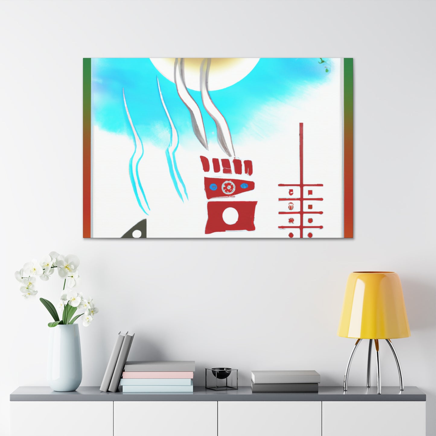 Wahaha Voice of Thunder - Native American Indian Canvas Wall Art