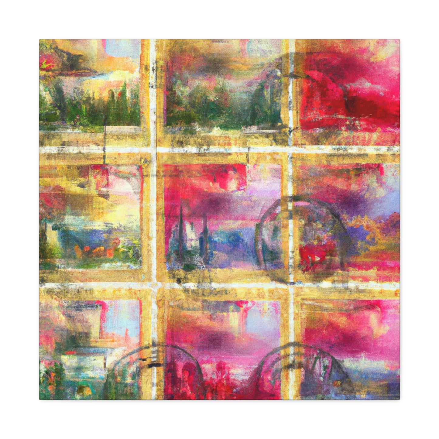 Cultural Celebrations: A Global Series of Stamps. - Postage Stamp Collector Canvas Wall Art